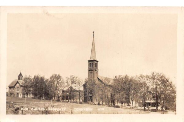 Tennyson Wisconsin Church Real Photo Vintage Postcard AA89849