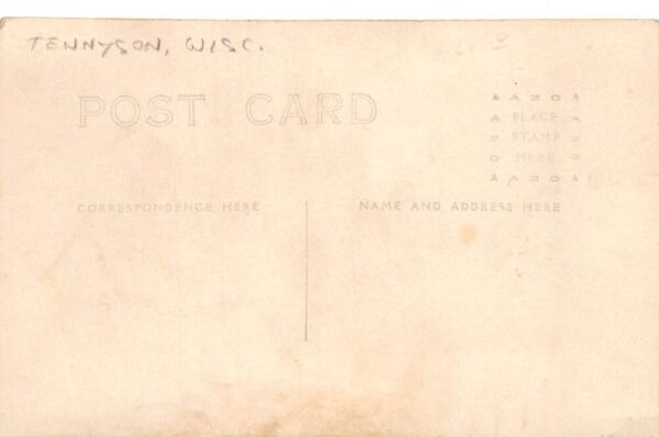 Tennyson Wisconsin Church Real Photo Vintage Postcard AA89849 - Image 2