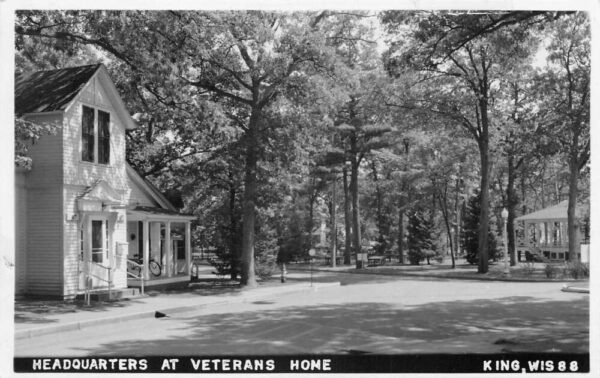 King Wisconsin Veterans Home Headquarters Real Photo Postcard AA89855