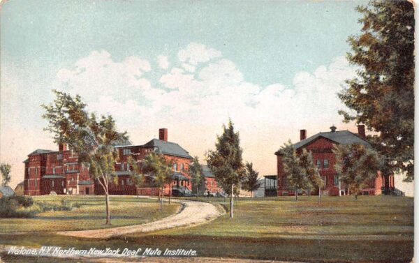 Malone New York Northern New York Deaf Mute Institute, Vintage Postcard U21074