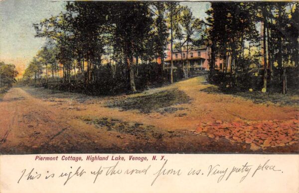Venoge New York Piermont Cottage, Highland Lake, Vintage Postcard U21078