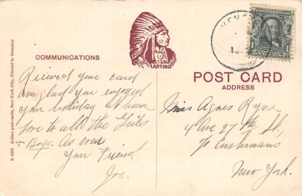 Venoge New York Piermont Cottage, Highland Lake, Vintage Postcard U21078 - Image 2