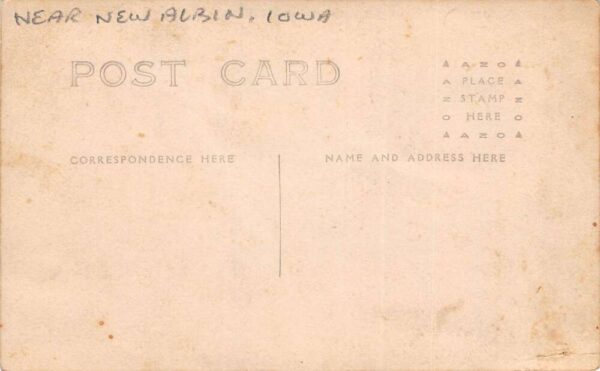 New Albin Iowa Railroad Bridge Across Oneota River, Vintage RPPC U21088 - Image 2