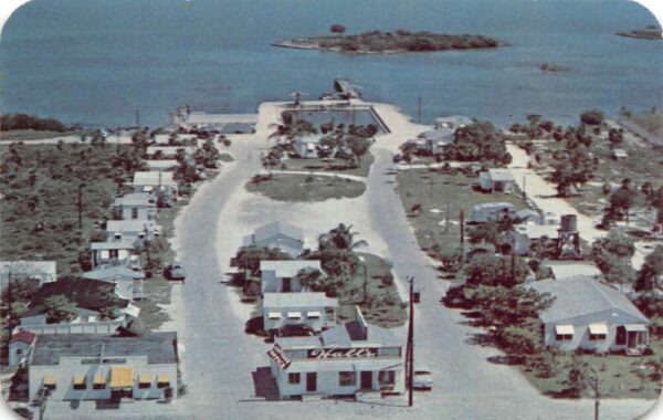 Marathon Florida Keys Hall's Fishing Camp Vintage Postcard AA89972