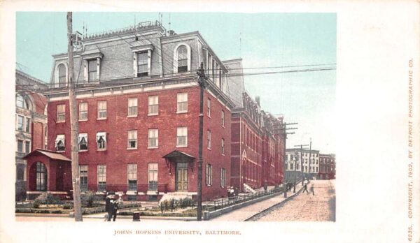 Baltimore Maryland Johns Hopkins University Detroit Vintage Postcard AA89977