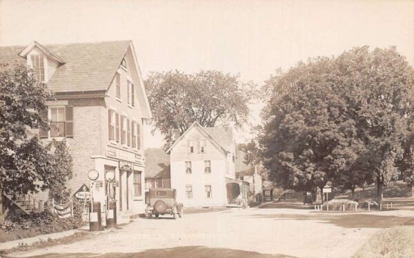 Strafford Vermont Main Street Gas Station Real Photo Postcard AA89996