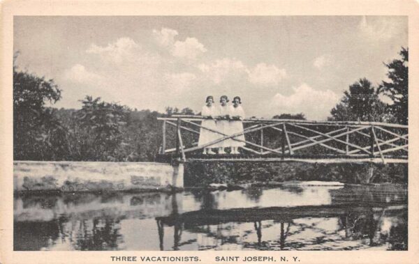 Saint Joseph New York Three Vacationists Vintage Postcard AA90012