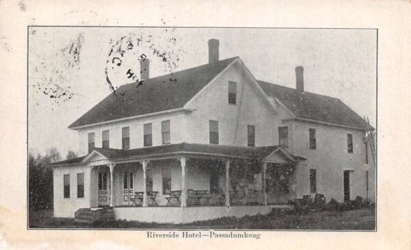 Passadumkeag Maine Riverside Hotel Vintage Postcard AA90019