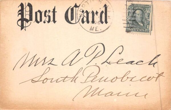 Vinalhaven Maine Round Pong Log Cabin Vintage Postcard AA90020 - Image 2