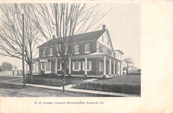 Leacock Pennsylvania Leman General Store Vintage Postcard AA90042