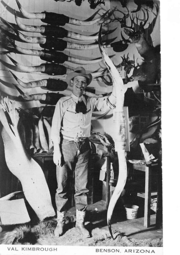 Benson Arizona Val Kimbrough's Barbershop and Museum Real Photo PC AA90049