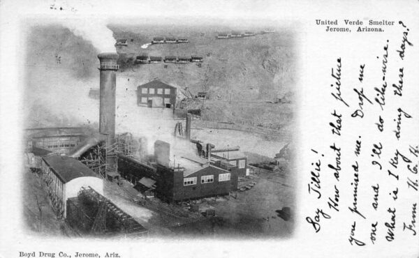 Jerome Arizona United Verde Smelter Vintage Postcard AA90050