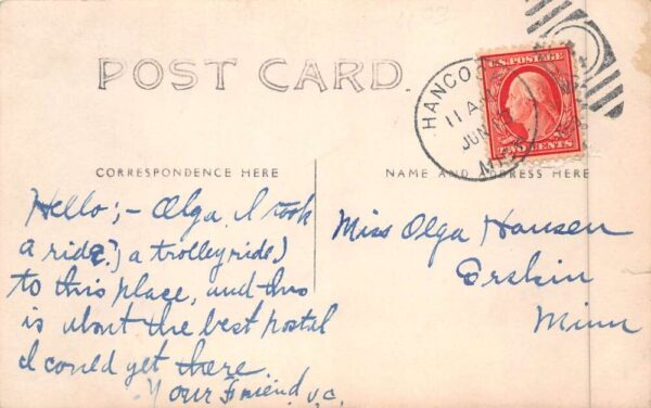 Mohawk Michigan Norwegian Church Real Photo Vintage Postcard AA90054 - Image 2