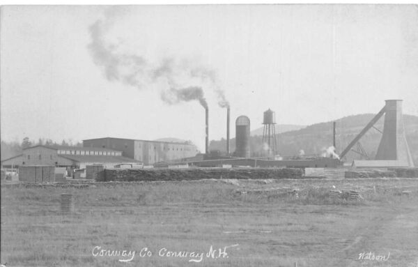 Conway New Hampshire Conway Co Lumber Mill Real Photo Vintage Postcard AA90055