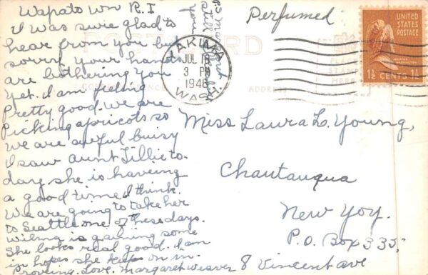 Wapato Washington Public School Real Photo Vintage Postcard AA90058 - Image 2