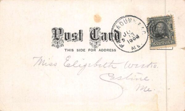 Passadumkeag Maine Pleasant Street Horse Carriages Vintage Postcard AA90062 - Image 2