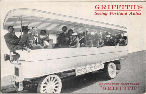 Portland Oregon Griffiths Sight Seeing Bus Vintage Postcard AA100204