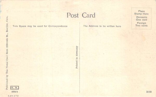 Boulder Colorado Denver Interurban Car Trolley and Court House Postcard AA100216 - Image 2
