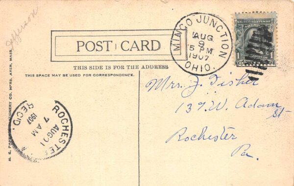 Mingo Junction Ohio North Hill Trolley Vintage Postcard AA100226 - Image 2