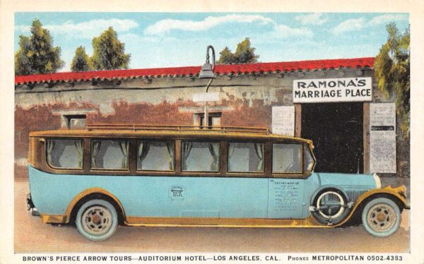 Los Angeles California Pierce Arrows Tours Ramonas Marriage Place PC AA100242