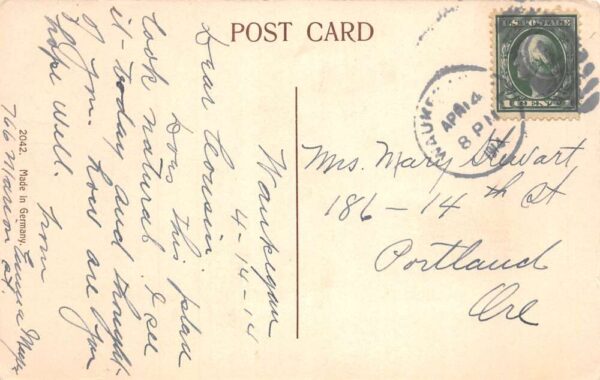 Waukegan Illinois Old Waukegan House Vintage Postcard AA100286 - Image 2