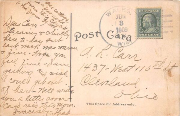 Lake Koshkonong Wisconsin Black Hawk Club House Vintage Postcard AA100302 - Image 2