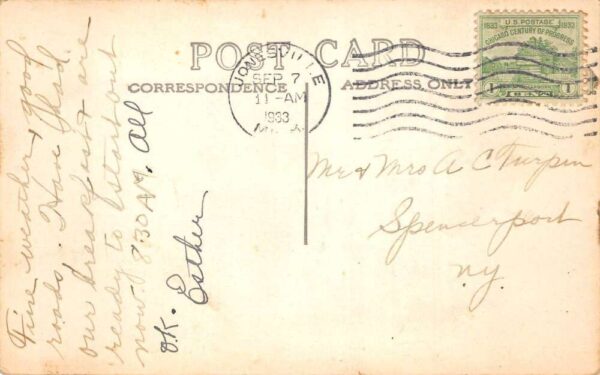 Jonesville Michigan Walker Taverns Real Photo Vintage Postcard AA100308 - Image 2