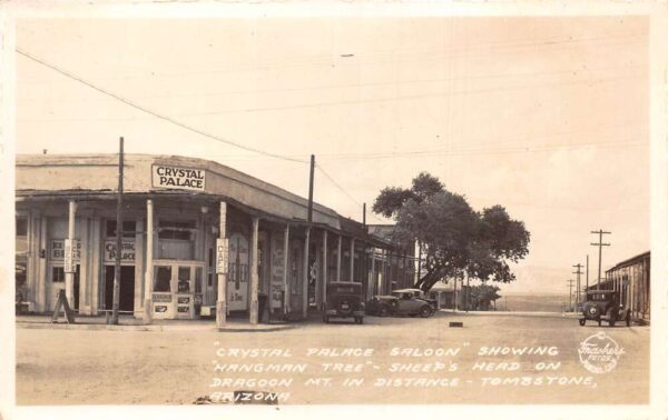 Tombstone Arizona Crystal Palace Saloon Frasher Real Photo Postcard AA100314