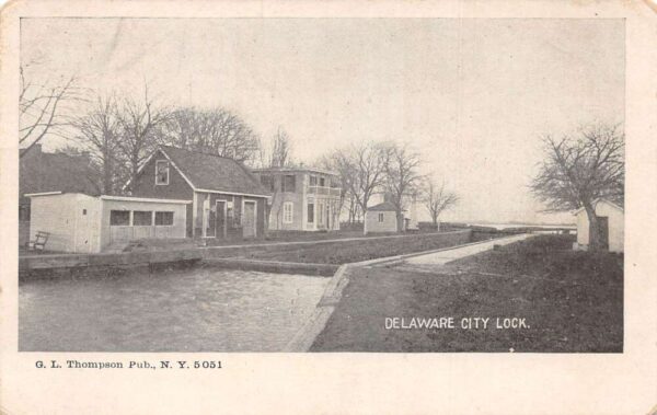 Delaware City Delaware Delaware City Lock Vintage Postcard AA100328