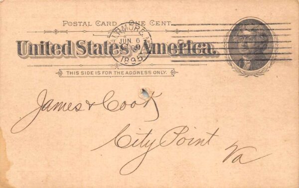 Baltimore Maryland Bagby and Rivers Furniture Receipt Postal Postcard AA100194 - Image 2