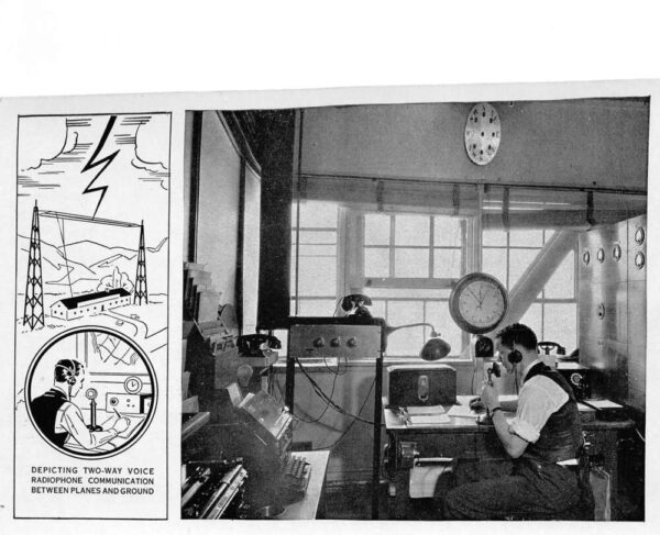 United Air Lines Two Way Voice Radiophone Booth Vintage Postcard AA100218