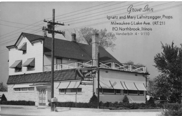 Northbrook Chicago Illinois Grove Inn Real Photo Vintage Postcard AA100221