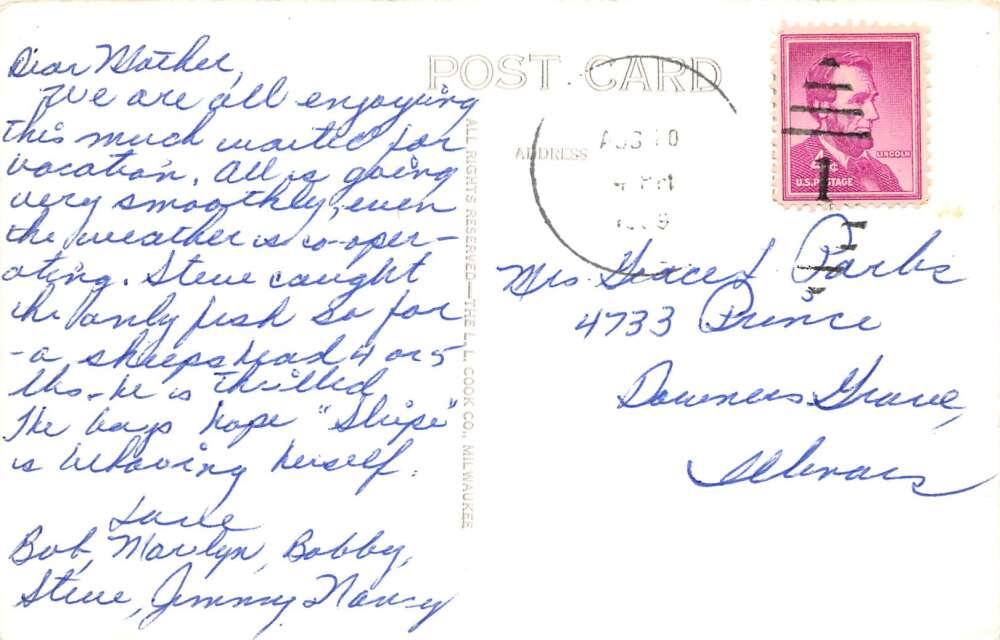 Merrimac Wisconsin Lake Wisconsin Car Ferry Real Photo Postcard AA100226 - Image 2