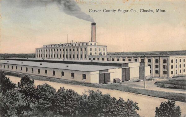 Chaska Minnesota Carver County Sugar Co Factory Vintage Postcard AA100233