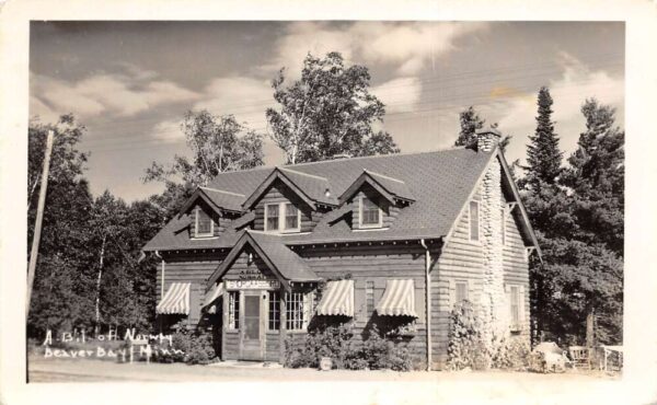 Beaver Bay Minnesota A Bit of Norway Exterior View Real Photo Postcard AA100253