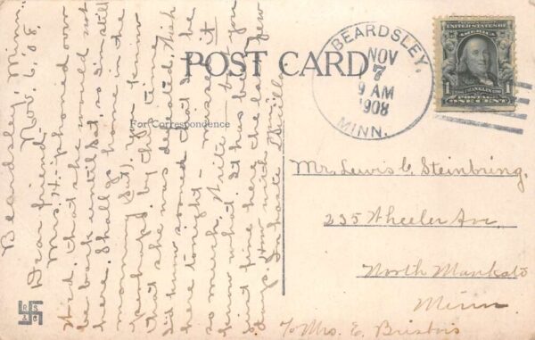 Beardsley Minnesota Big Stone Lake Bowman's Point Vintage Postcard AA100254 - Image 2