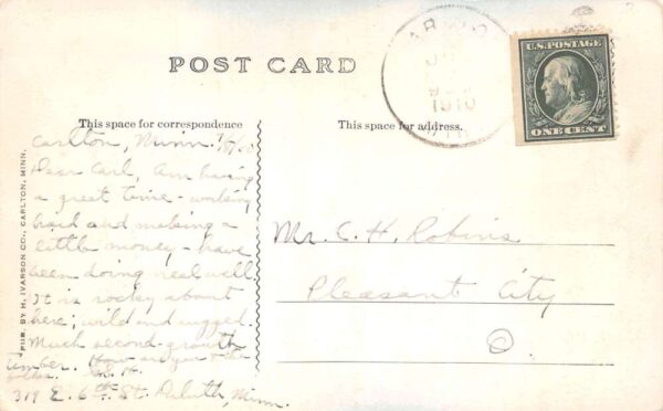 Carlton County Minnesota St Louis River Scenic View Vintage Postcard AA100264 - Image 2