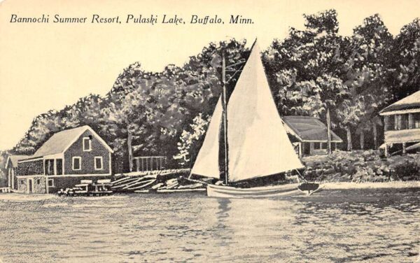 Buffalo Minnesota Bannochi Summer Resort Pulaski Lake Vintage Postcard AA100267