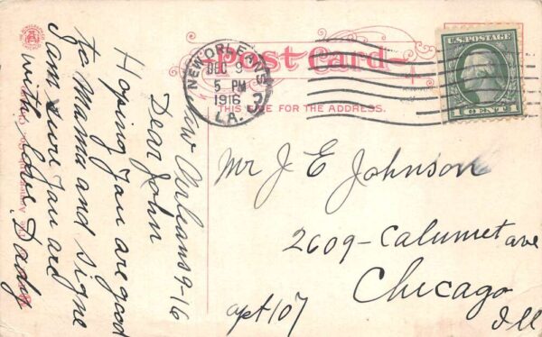 New Orleans Louisiana Bayou St John and Fleet of Motor Boats Postcard AA100283 - Image 2