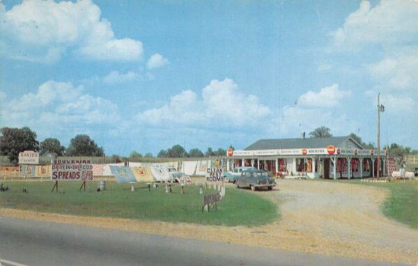 Acworth Georgia Davis' Chenille Products Store Coke Sign Postcard AA100284