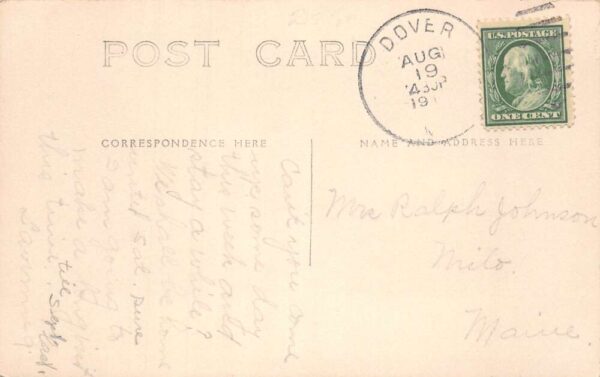 Foxcroft Maine Union Sq., Department Store, Real Photo, Vintage Postcard U22740 - Image 2