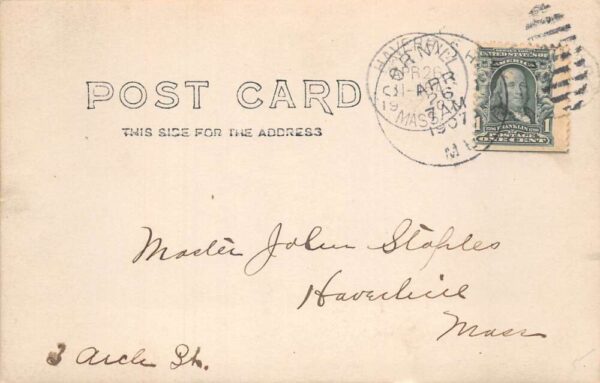 Cornish Maine Town View, Rexall Drug Store, Real Photo, Vintage Postcard U22745 - Image 2