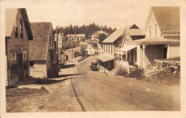 South Bristol Maine Town View, Real Photo, Vintage Postcard U22758