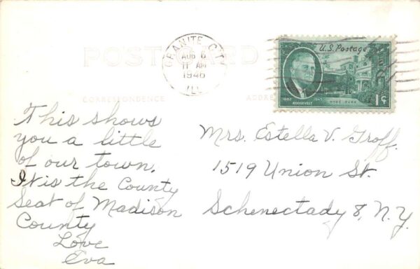 Edwardsville Illinois Main St., Florsheim Shoes Store, Vintage RPPC U22764 - Image 2