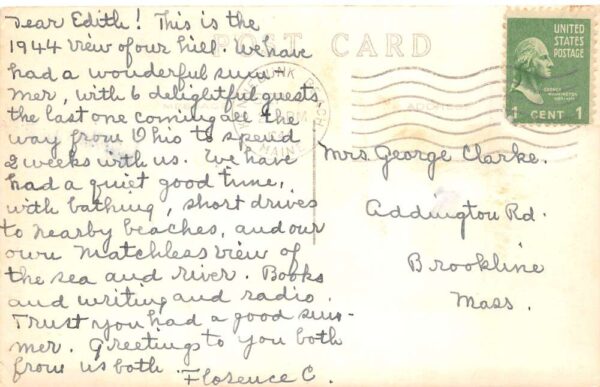 Kennebunk Beach Maine Cottages, Great Hill, Real Photo, Vintage Postcard U22781 - Image 2