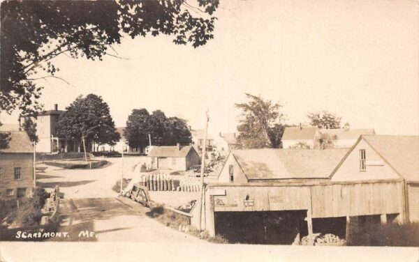 Searsmont Maine Town View, Real Photo, Vintage Postcard U22788