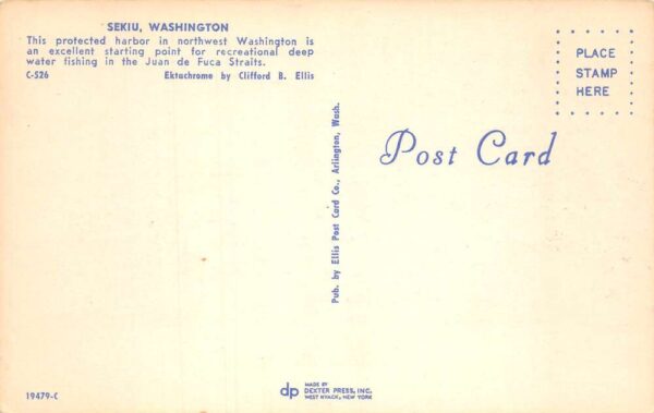 Sekiu Washington Curleys Resort Motel Street Scene Vintage Postcard AA100503 - Image 2