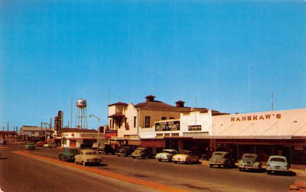 Pharr Texas Cage Boulevard Street Scene Vintage Postcard AA100506