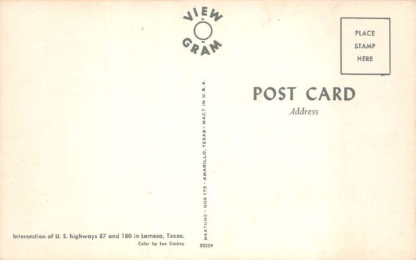 Lamesa Texas Street Scene Vintage Postcard AA100508 - Image 2