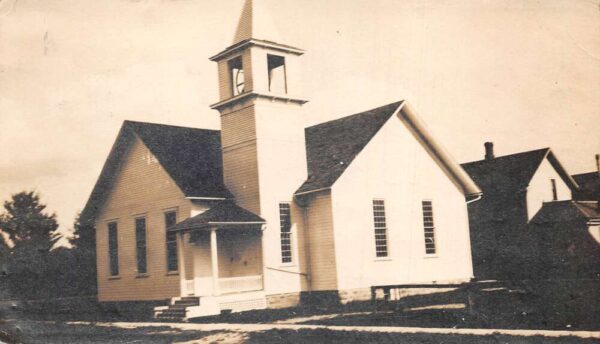 Old Forge Ohio Church Real Photo Vintage Postcard AA100535